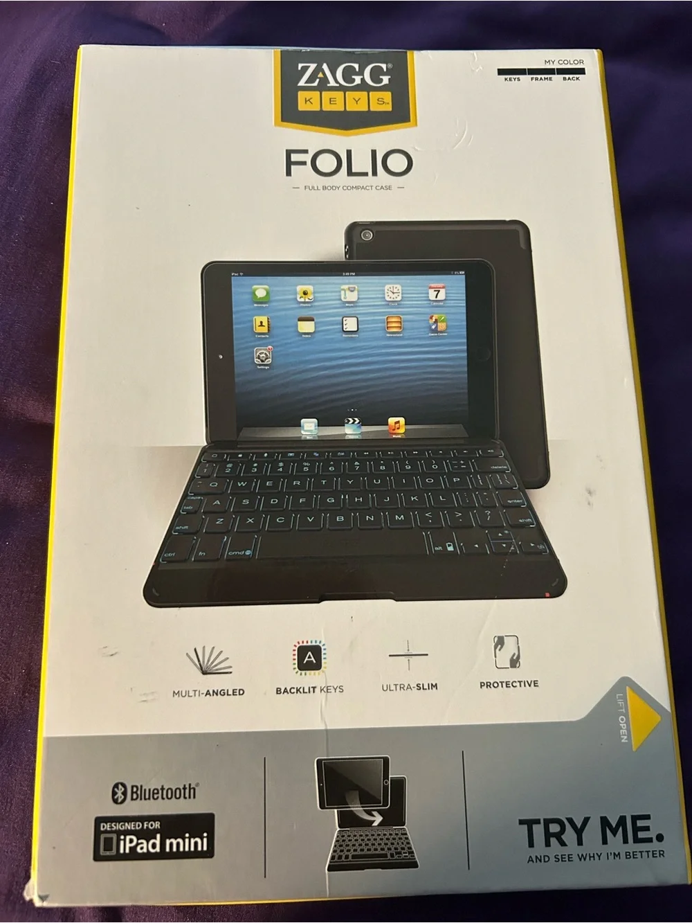 ZAGG Folio Keyboard Case for Tablet - Black for iPad mini Bluetooth